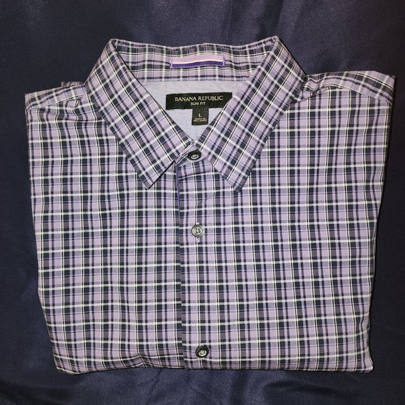 Banana Republic Men's Button shirt purple Large - Picture 5 of 5